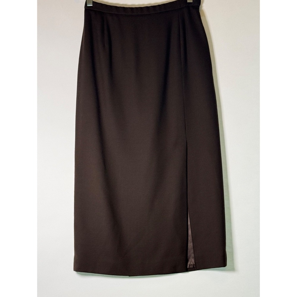 Vintage Pendleton Womens 10 Brown Virgin Wool Pencil Midi Skirt USA Lined